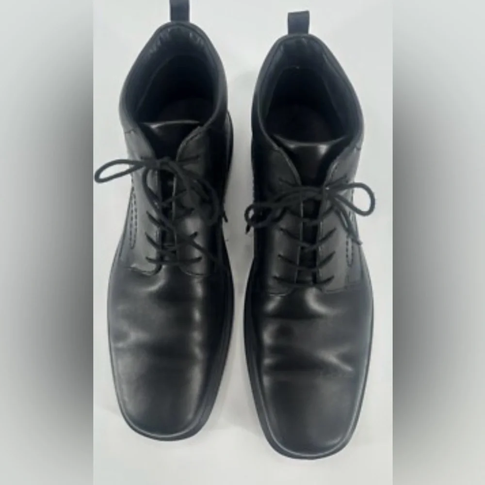 Ecco Men's Gore- tex Black Leather chukka ankle Shoes size 11